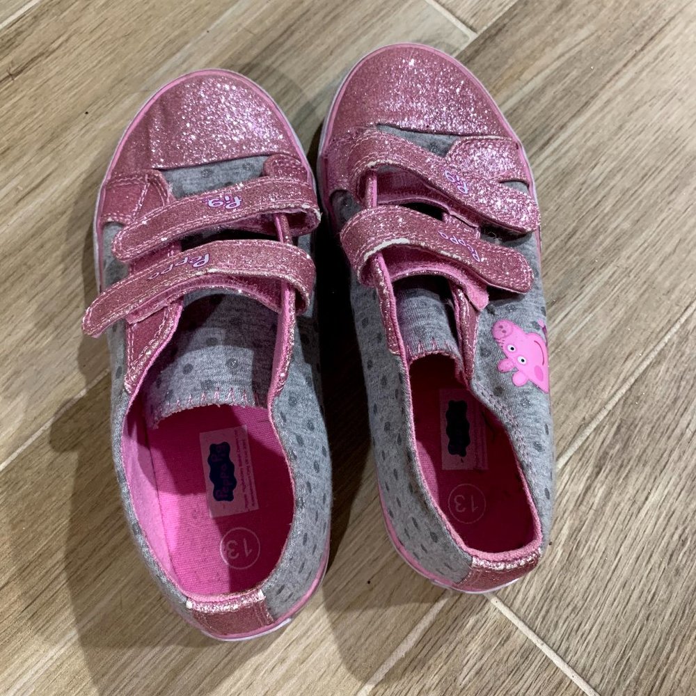 Peppa Pig Sneakers, Slightly Worn, Girls' Size 13